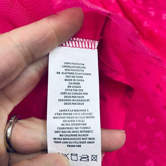 NWT Deux Par Deux Size 3 Azalea Pink Mesh Dress - Picture 7 of 7